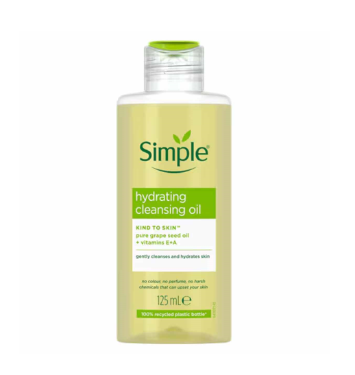 WyNLEyNCsvw4XKU1Ek8qNPENcWIQbqVmmdU150cT Simple Kind To Skin Hydrating Cleansing Oil 125ml - Image 1